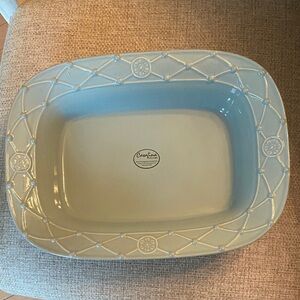 Light Blue Rectangular Ceramic Dish. NWOT. 
12x9